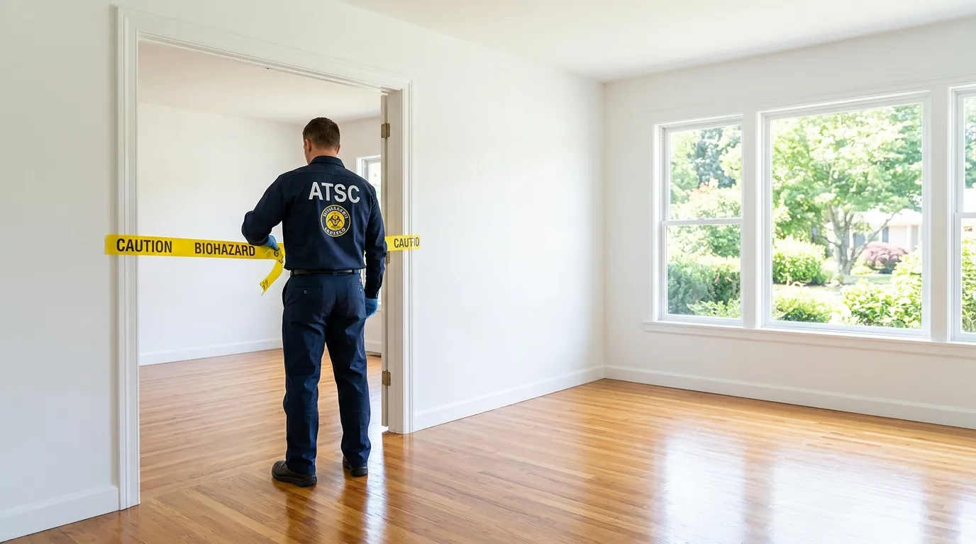 Certified biohazard cleanup crew performing Decomposition Cleanup in Calumet City